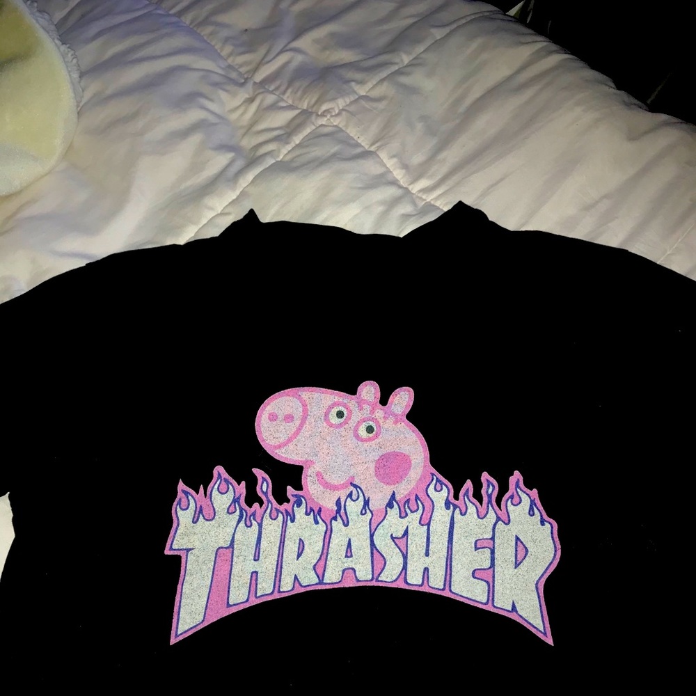 Thrasher Peppa Pig cover T-shirt